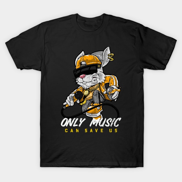 only music can save us with bunny qtyle T-Shirt by youki